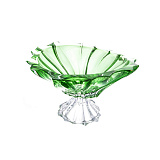 Фруктовница на ножке Aurum Crystal Plantica 33 см, green