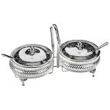 Набор вазочек для варенья с крышкой и ложками Queen Anne 11,5см, (2+2)