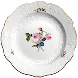 Тарелка десертная Meissen 18см Белая роза (форма - Новый Марсель)