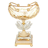 Ваза для фруктов н/н 20см."Rosaperla" янтарная, 68858