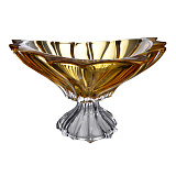 Фруктовница на ножке Aurum Crystal Plantica 33 см, Amber