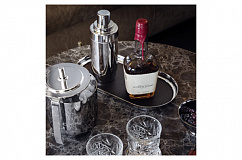 Поднос Georg Jensen Манхеттен 35x18 см, сталь нержавеющая, кожа