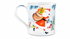 Кружка Lamart Noel Веселые деньки Санта h9 см