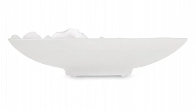 Блюдо Decor de Table Pate de Verre Cristal Орхидея 18 см, хрустальное тесто, белое, п/к