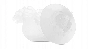 Конфетница Decor de table Анемон 17 см, хрусталь, белая, п/к