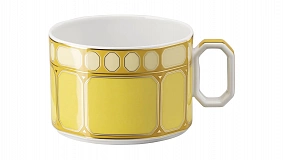 Сервиз чайный Rosenthal Сваровски 6 персон, 19 предметов, фарфор, желтый