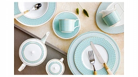 Набор чашек кофейных с блюдцами Decor de table Бирюза 100 мл, 2 шт, фарфор костяной, п/к на магните