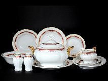 Столовый сервиз на 6 персон Мария Луиза Лилия Красная