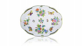 Блюдо овальное Виктория Herend 37см