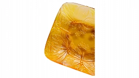 Блюдо прямоугольное Decor de Table Pate de Verre Cristal Бабочка 22х13 см, хрустальное тесто