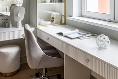 Кресло офисное серое велюровое/хром GARDA DECOR