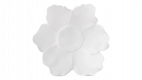 Чаша декоративная Decor de Table Pate de Verre Cristal Мак 18 см, хрустальное тесто, белая, п/к