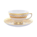 Чайный набор на 6 персон Falkenporzellan Diadem White Creme Gold 220 мл