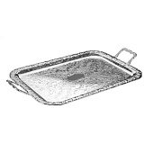 Поднос прямоугольный с ручками Queen Anne 44х25см