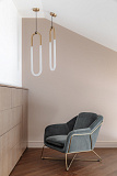 Кресло на металлическом каркасе велюровое серо-зеленое GARDA DECOR
