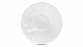 Блюдо Decor de Table Pate de Verre Cristal Орхидея 18 см, хрустальное тесто, белое, п/к