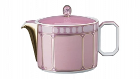 Сервиз чайный Rosenthal Сваровски 6 персон, 19 предметов, фарфор, розовый