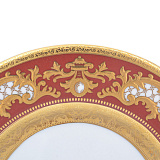 Набор тарелок на 6 персон Falkenporzellan Alena 3D Bordeaux Gold Constanza 21см