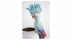 Ваза Lladro Какаду 51x27x24, фарфор