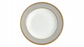 Тарелка суповая Wedgewood Ренессанс 23 см, фарфор, серая