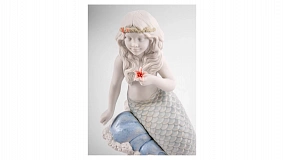 Фигурка Lladro Океанская русалочка 13х23 см, фарфор