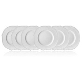 Набор из 6 тарелок десертных Meissen Игра волн, рельеф, белый, 19,5 см