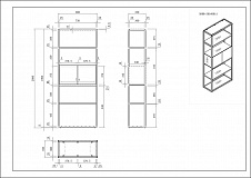 Стеллаж Space с дверцами Garda Decor 