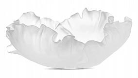 Конфетница Decor de table Мак 30 см, хрусталь, белая, п/к