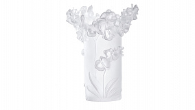 Ваза Decor de table Орхидея 30 см, хрусталь, белая