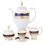 Кофейный сервиз на 6 персон Constanza Cobalt Gold