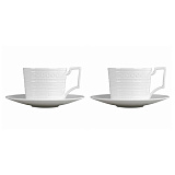 Набор чашек чайных с блюдцем Wedgwood Инталия 220 мл, 2 шт, фарфор
