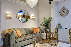 Консоль прозрачное стекло/золото GARDA DECOR