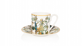 Кофейный набор для эспрессо на 6 персон Roberto Cavalli Home Цветы, 100 мл