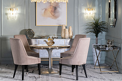 Стол сервировочный зеркальный матовый/золото GARDA DECOR