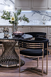 Стул велюровый черный/хром GARDA DECOR