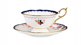 Чашка чайная с блюдцем Wedgwood Вандерласт Цветущий жасмин 140 мл, фарфор, п/к
