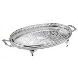 Поднос овальный с ручками на ножках Queen Anne 46x25см