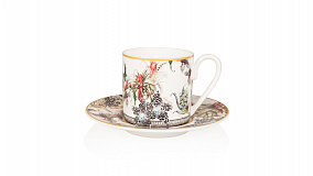 Кофейный набор для эспрессо на 6 персон Roberto Cavalli Home Цветы, 100 мл