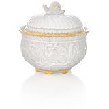 Сахарница Meissen Лебединый сервиз, 10,5 см, золотой кант