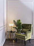 Столик журнальный золотой с темным стеклом GARDA DECOR