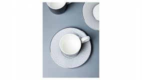 Набор чашек кофейных с блюдцами Decor de table Вола 100 мл, 4 шт, фарфор, платина, п/к